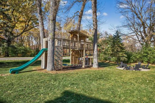 Custom playset with modular ninja course/swings and bar for the adults!