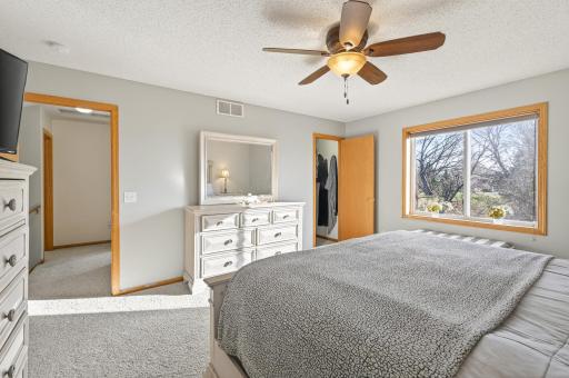 Bedroom includes a walk in closet and bright window, offering comfortable everyday functionality.
