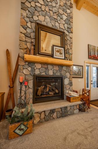 Stay cozy warm next to your gas burning fireplace