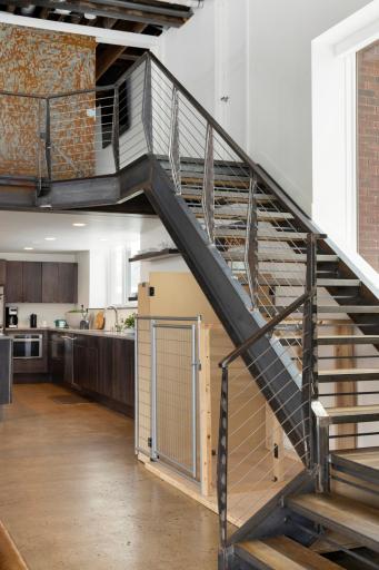 Dog crate built under stairs