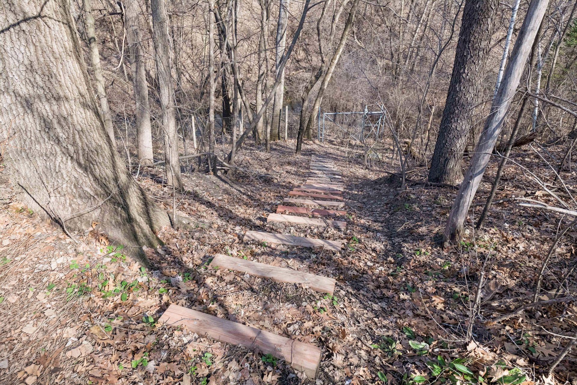 Your private entrance to the beautiful nature paths of Purgatory Park Preserve!