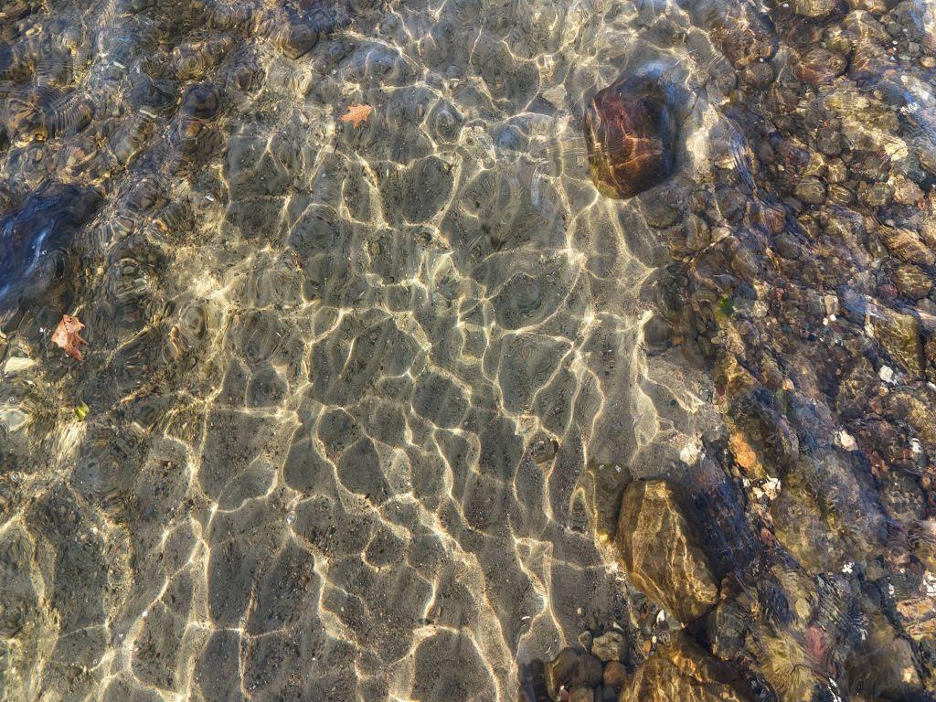Lake John’s hard sand bottom.