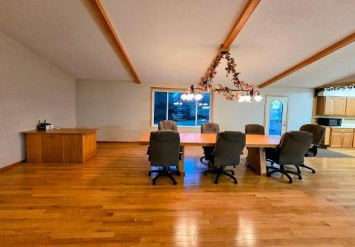 Plenty of room for formal dining room table also (seller would like to leave this table & chair set)