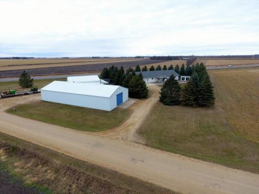 Private driveway on gravel road-House secluded by pine trees