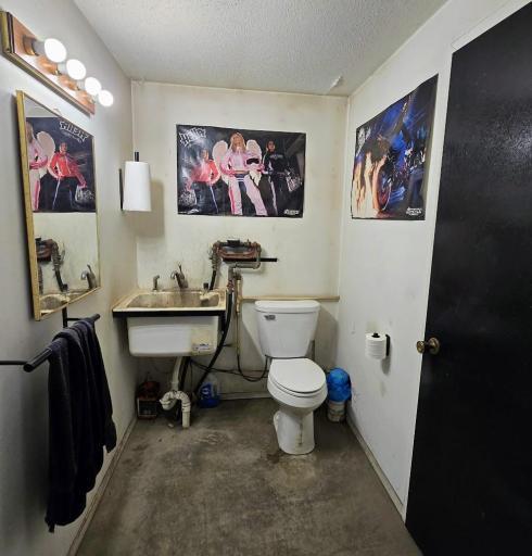 Half bath with utility sink