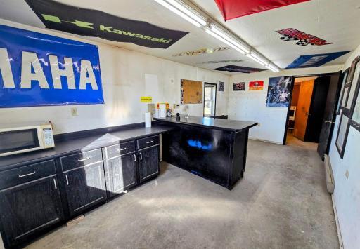 Back door from office to bath & utility room