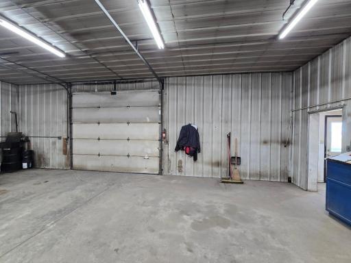 Machine shed with heated floors, LED strip lighting, 10 x 12 overhead door