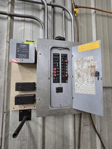 100 amp electrical panel with surge protectors, 220 outlets