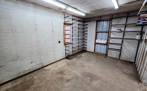 storage room with additional shelving, LED Lighting