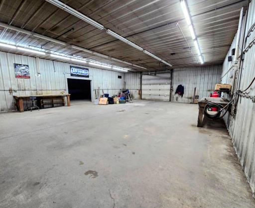 Center 45 x 56 heated shop area.