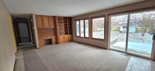 Living room and built-ins