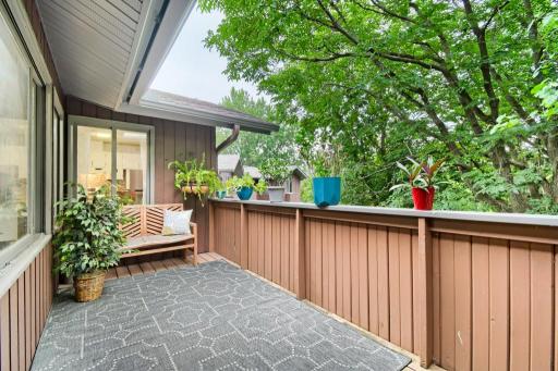 The back deck is the perfect place to relax and unwind after a long day!