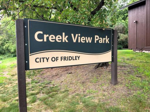 Welcome to Creek View Park right around the corner! Explore the Rice Creek trails nearby!
