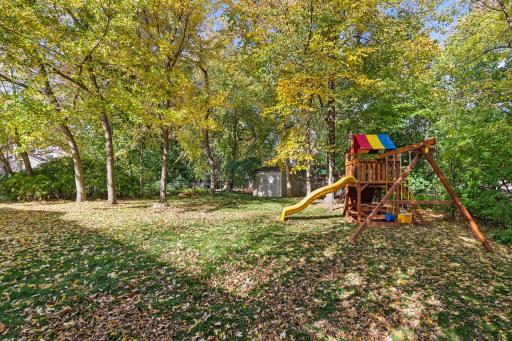 Play space and shed.