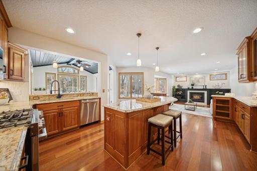 Connected dining, great room, and kitchen add warmth and community to this home. It's a wonderful place to host your guest and provides flexibility for special occasions and daily living.