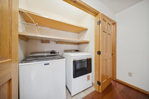 Upper level hall laundry.