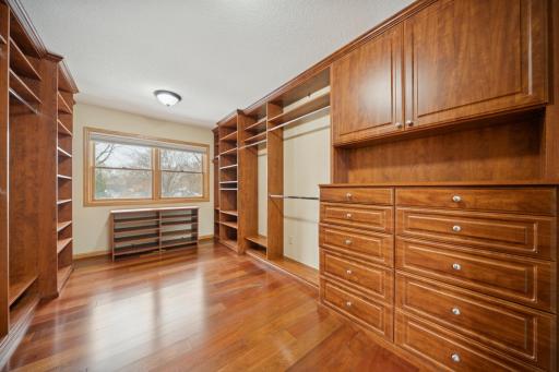 High quality wall to wall storage makes this closet feel extra large!