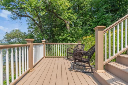 There are so many spots to enjoy the lake from including this private maintenance free deck near the lake