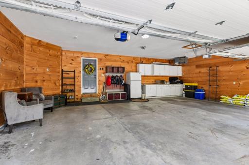 Heated and finished attached 3-stall garage