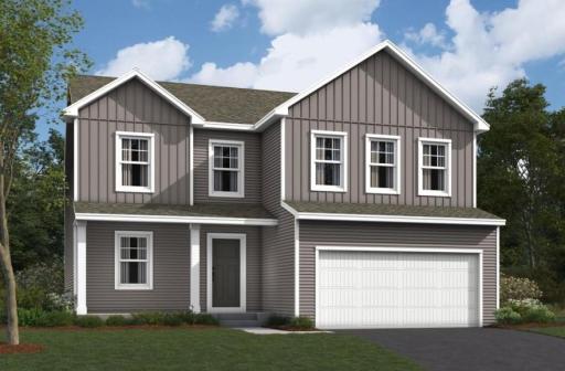 Welcome home to our Augustine Floorplan by M/I Homes! (Picture is rendering of home, actual colors and materials may vary.)