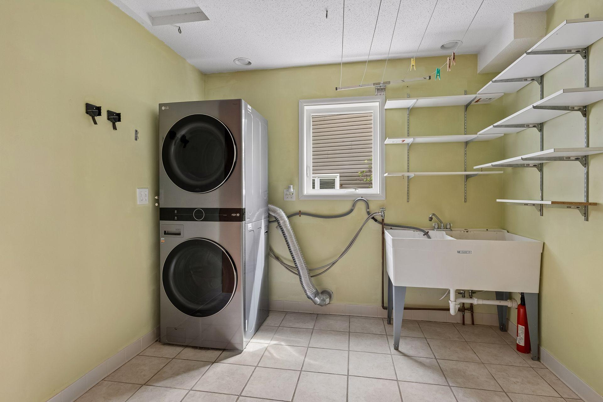 Main floor laundry room provides ease and convenience.