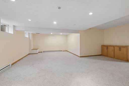 Basement: Alternate view of Lower Recreation Room.