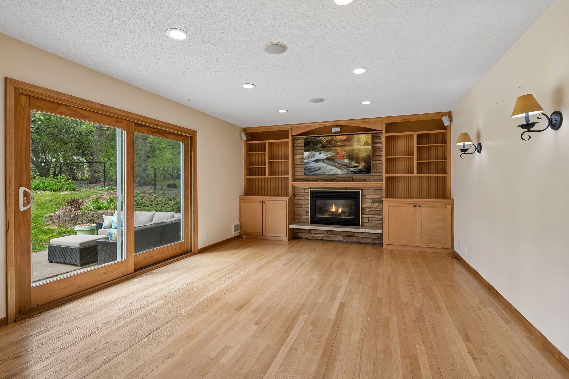 Step out onto the patio to enjoy your outdoor living room during the warmer months!
