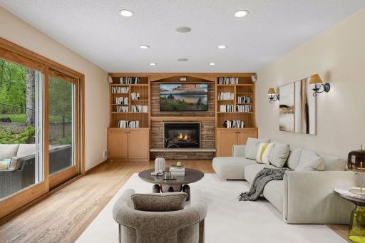 Recessed ceiling lighting and quaint wall-sconces offer options for whatever the mood!