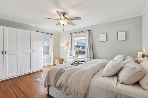 Beautiful custom closet added to primary bedroom.