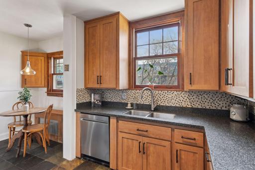 West-facing kitchen window allows a lot of natural light into the kitchen.