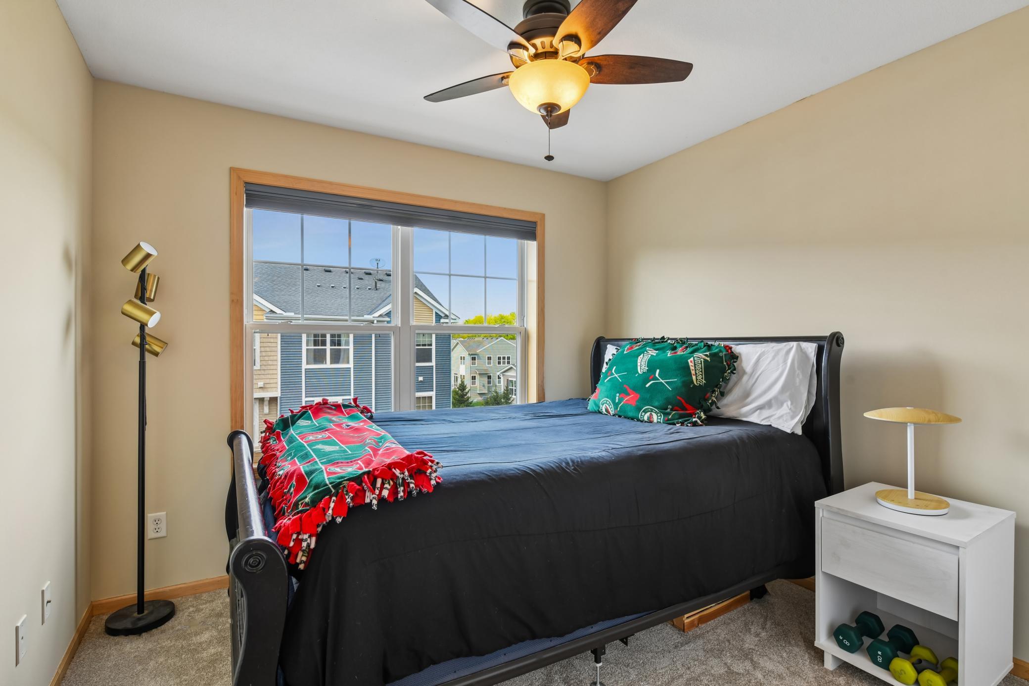Two junior bedrooms are located adjacent to the full bath