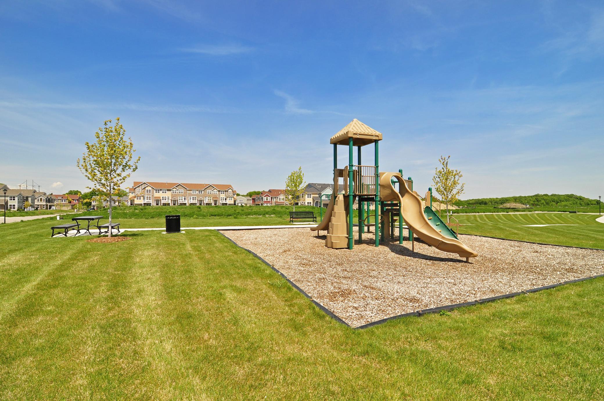 Neighborhood park, just down the sidewalk, offering hours of fun and entertainment, as well as a great place to meet neighbors!