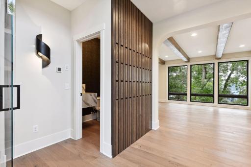 Main floor half bath right off entrance