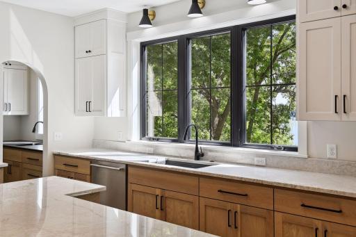 View of the lake from kitchen