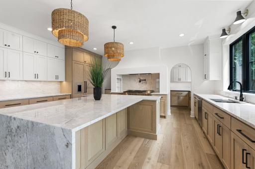 View of mudroom on right & pantry on left