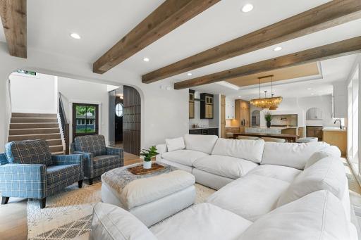 Large living open livng room to kitchen