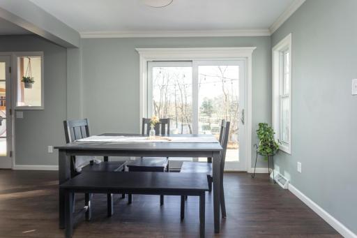 Eat in kitchen area/walk-out to lakeside deck