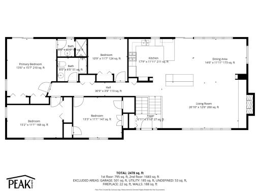 Floorplan upper level.