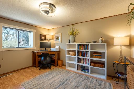 The second bedroom on the main level is currently used as an office.