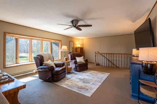 The tv sitting area overlooks the south side of the property.