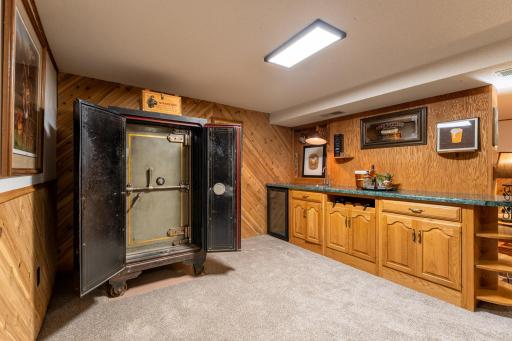 When the photographer saw the safe he said "a safe of this quality is ridiculously expensive" Lucky for the next owner, it stays with the home. (It was installed with a crane when the addition was built.)