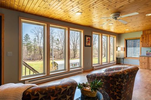 The sunroom has so much potential and the view is so pretty!