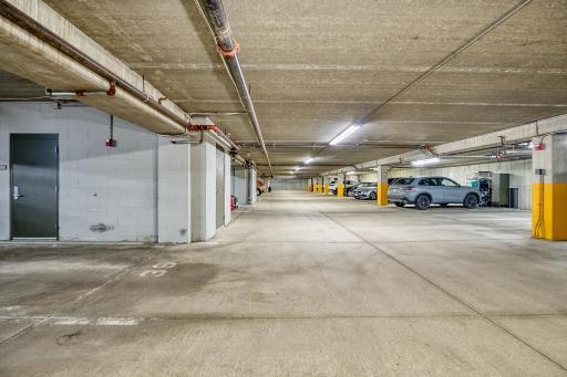 Heated parking garage with car wash. Space 39 comes with the condo unit.