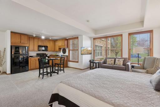 Guest suite can be rented for visiting friends and family.