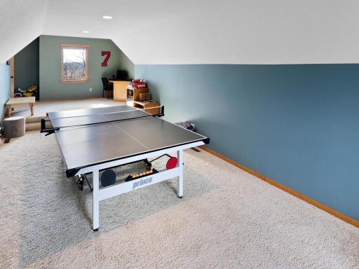 Large upper level bonus room is the perfect space for home studio or game, exercise, or hobby room!