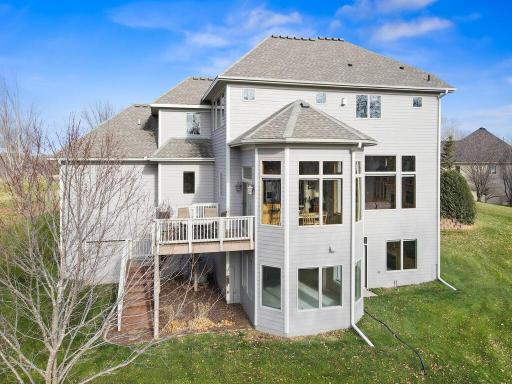 Impressive rear view of the home. Don't miss the spancrete overhead door!