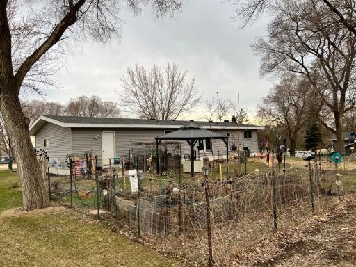 Fenced area for pets and gardens