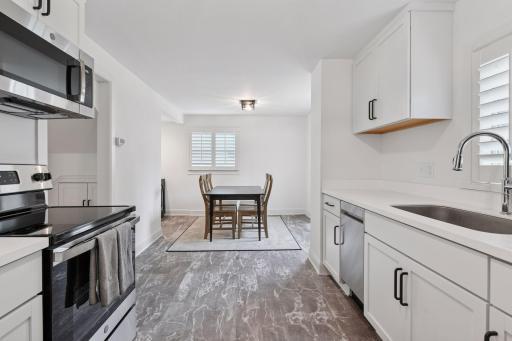 Kitchen includes an informal dining area