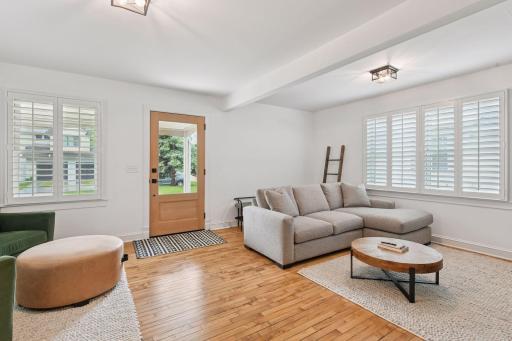 Glass front door and plenty of windows to let in natural light