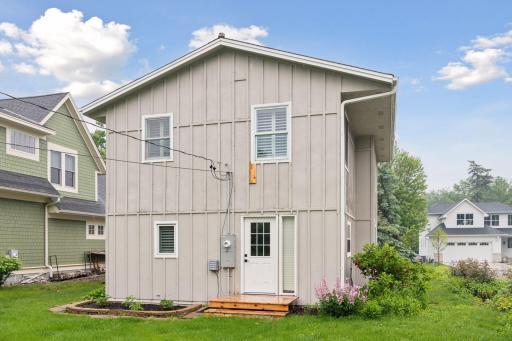 A view of the back of the home